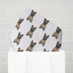 Brindle French Bulldog / Frenchie Cute Dog Pattern Tissue Paper