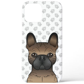 Brindle French Bulldog / Frenchie Cute Dog &amp; Paws iPhone 12 Pro Max Case