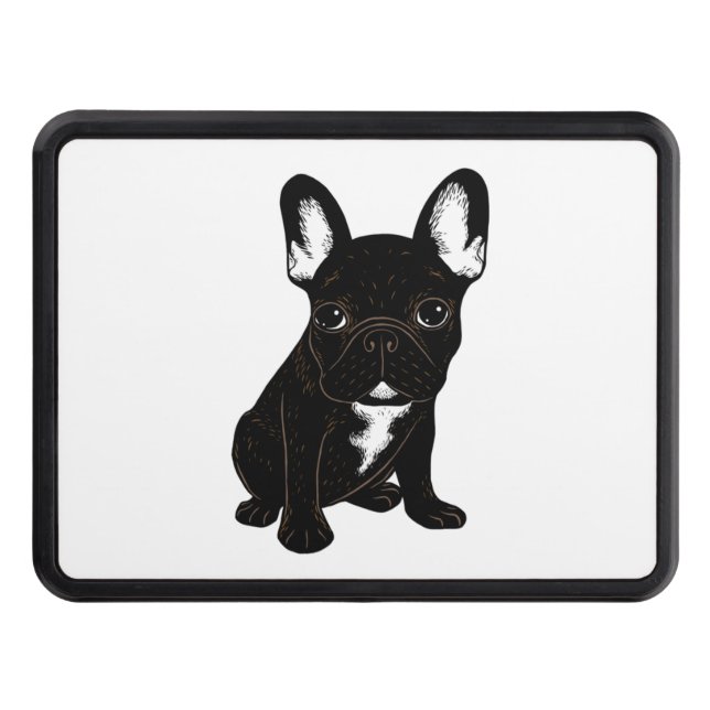 Brindle French Bulldog   Hitch Cover (Front)