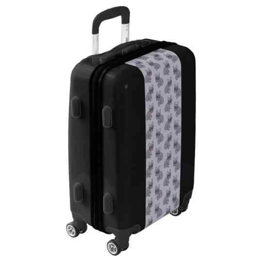 french bulldog wheeled suitcase