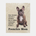 Brindle French Bulldog Mom Fleece Blanket at Zazzle