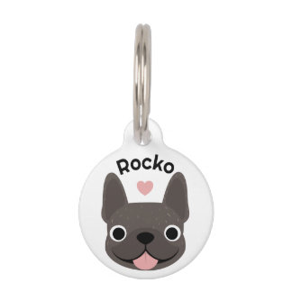 Brindle French Bulldog Personalized ID Tag