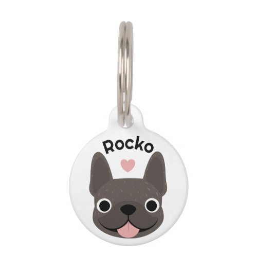 Brindle French Bulldog Personalized ID Tag