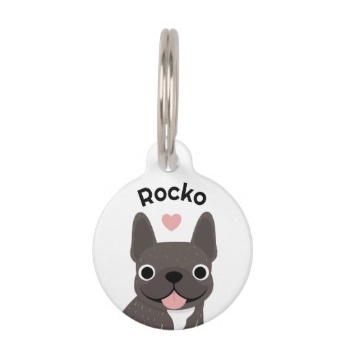 Brindle French Bulldog Personalized ID Tag