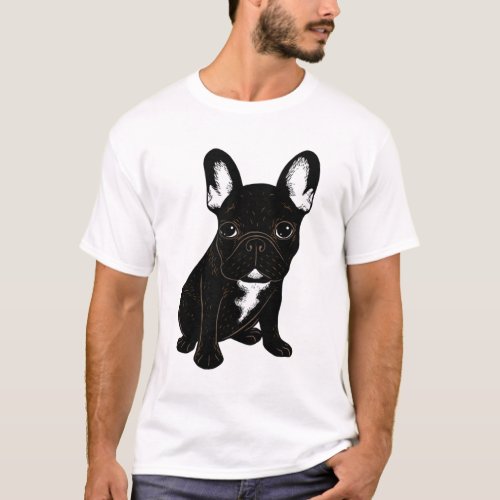 Brindle French Bulldog T_Shirt