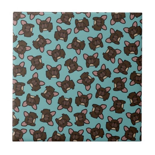 Brindle Frenchie Ceramic Tile