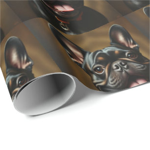 Brindle Frenchie French Bulldog Dog Pet Wrapping Paper