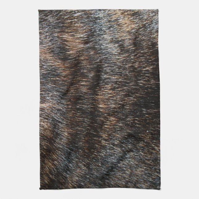 Brindle Fur Like Texture Image Towel (Vertical)
