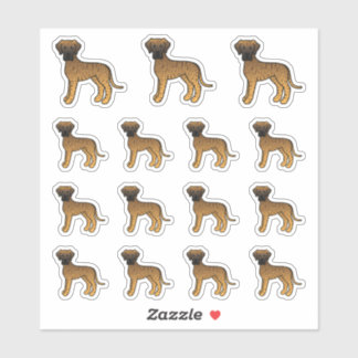 Brindle Great Dane Cute Cartoon Dogs Sticker