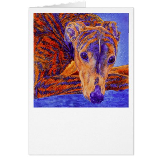 Brindle Greyhound Card - "Ace" (Front)