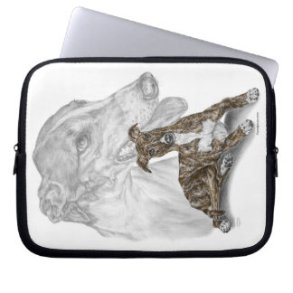 Brindle Greyhound Dog Art Laptop Sleeve