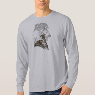 Brindle Greyhound Dog Art T-Shirt