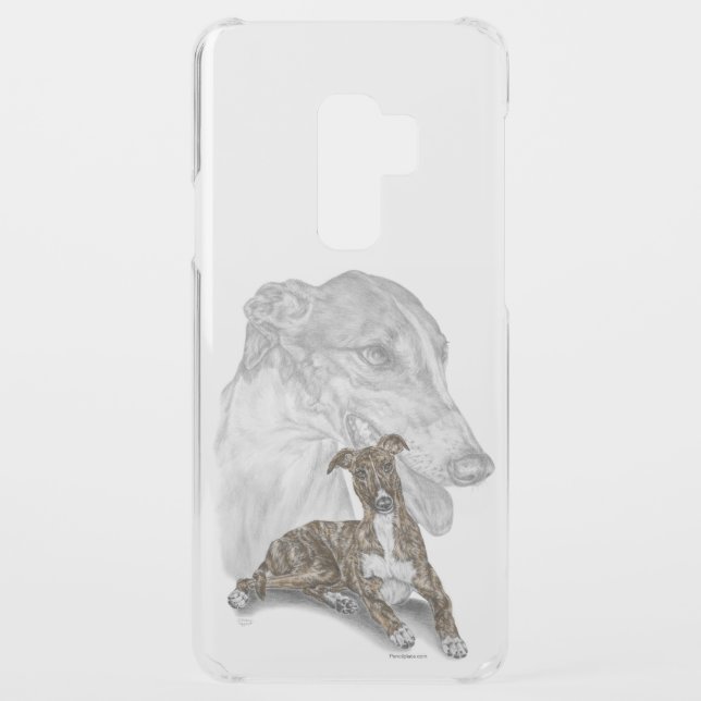 Brindle Greyhound Dog Art Uncommon Samsung Galaxy Case (Back)