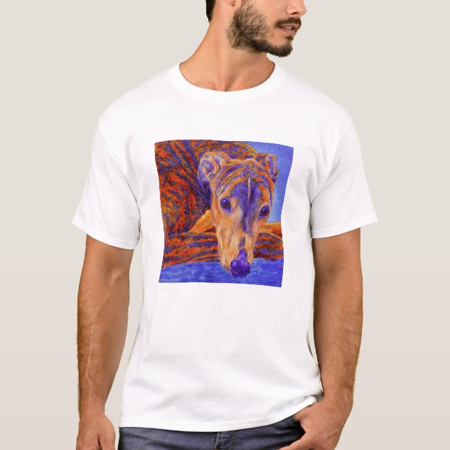Brindle Greyhound - Light T-shirt - "Ace" (Front)