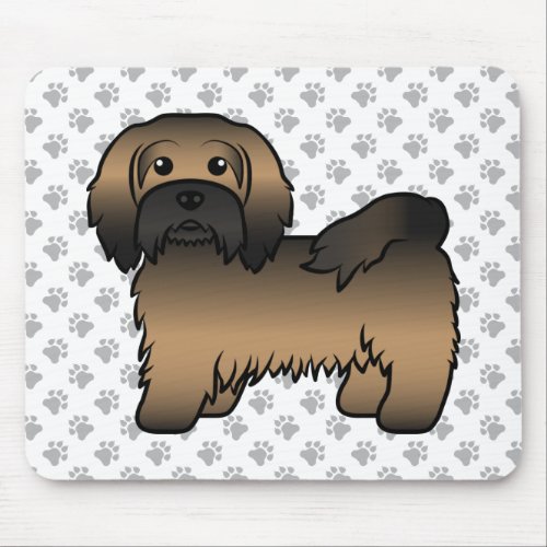 Brindle Havanese Cute Cartoon Dog Illustration Mouse Pad