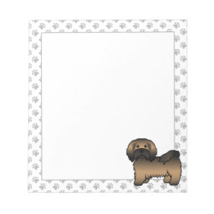 Brindle Havanese Cute Cartoon Dog Illustration Notepad