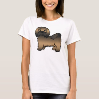 Brindle Havanese Cute Cartoon Dog Illustration T-Shirt