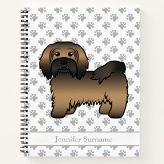 Brindle Havanese Cute Cartoon Dog &amp; Name Notebook