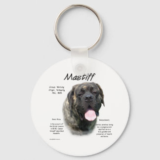 Brindle Mastiff History Keychain