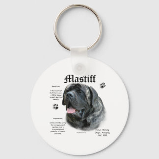 Brindle Mastiff History Keychain