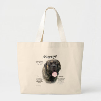 Brindle Mastiff History Large Tote Bag