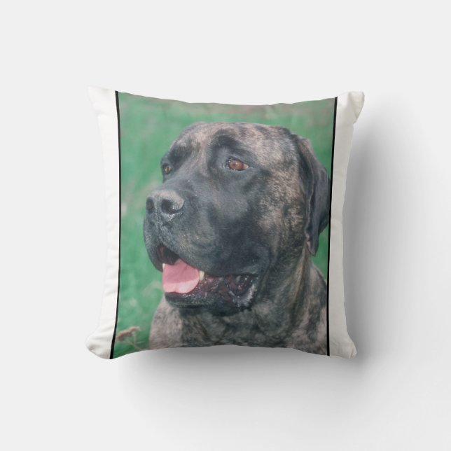 Brindle Mastiff Pillow (Front)