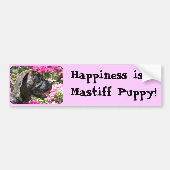 Brindle Mastiff Puppy bumper sticker