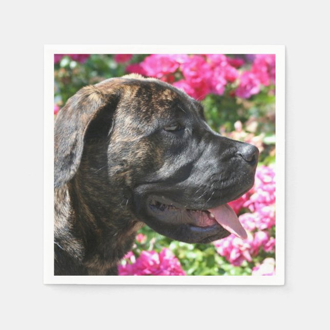 Brindle Mastiff puppy Napkins (Front)