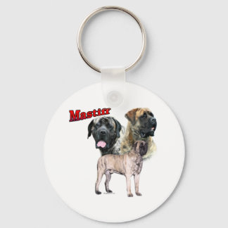 Brindle Mastiff trio Keychain