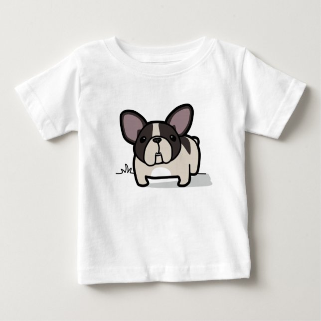 Brindle Pied Frenchie Baby T-Shirt (Front)