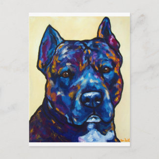 Brindle Pit Bull Cody Postcard