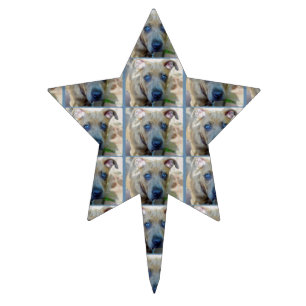 Brindle Pit Bull Puppy by Shirley Taylor Cake Topper