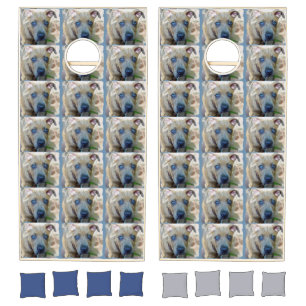 Brindle Pit Bull Puppy by Shirley Taylor Cornhole Set