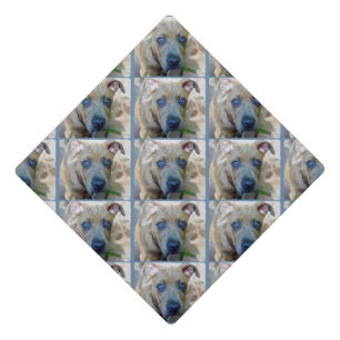 Brindle Pit Bull Puppy by Shirley Taylor Graduation Cap Topper