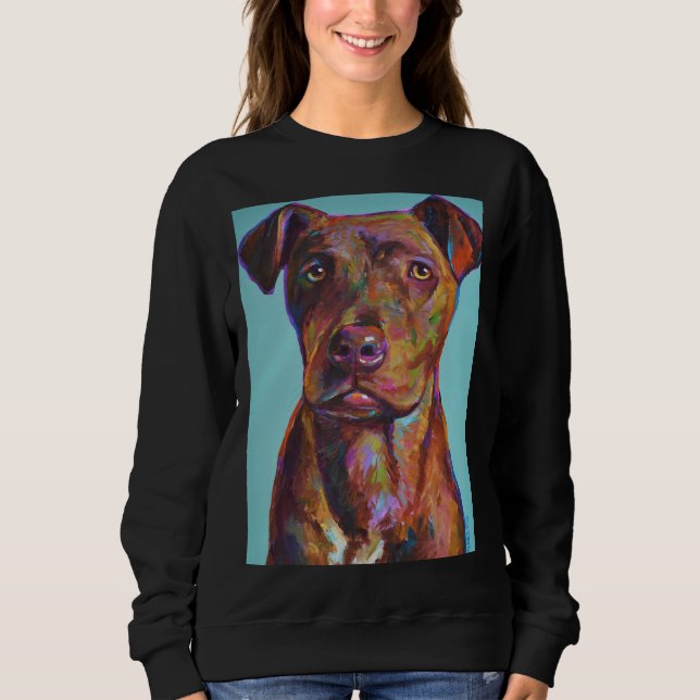 Brindle Pitbull Pup Sweatshirt (Front)