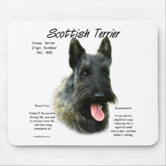 Brindle Scottish Terrier History Mouse Pad