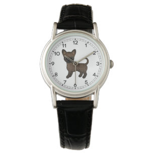 Brindle Smooth Coat Chihuahua Cute Cartoon Dog Watch