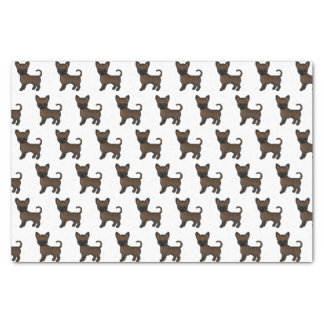 Brindle Smooth Coat Chihuahua Cute Dog Pattern Tissue Paper