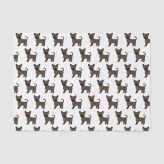 Brindle Smooth Coat Chihuahua Cute Dog Pattern Tissue Paper