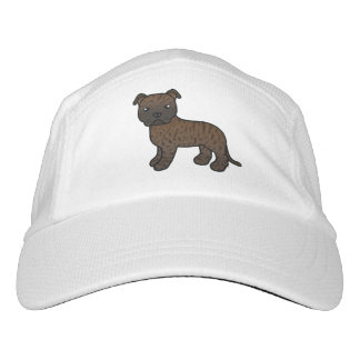 Brindle Staffordshire Bull Terrier Cartoon Dog Hat