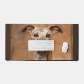 Brindle Whippet Dog Painting Desk Mat (Keyboard & Mouse)
