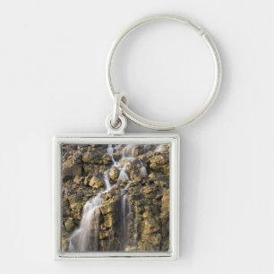 Brine falls from volcanic rock drop off keychain