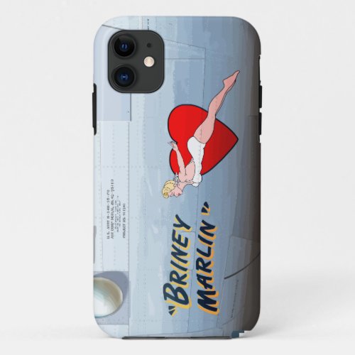 Briney Marlin B_24 Nose Art Vintage Fuselage iPh iPhone 11 Case