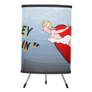 Briney Marlin B-24 Nose Art (Vintage Fuselage) Tripod Lamp