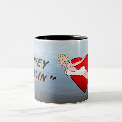 Briney Marlin B_24 Nose Art Vintage Fuselage Two_Tone Coffee Mug