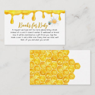 Bring A Book Baby Girl Shower Honey Bee Enclosure Card