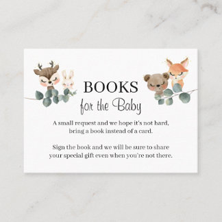 Bring a book baby shower insert card