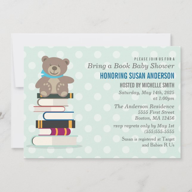 Bring a Book Baby Shower Invitation (Front)