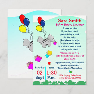 Bring A Book Baby Shower Invitation