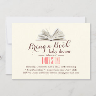 Bring a Book Baby Shower Invitation